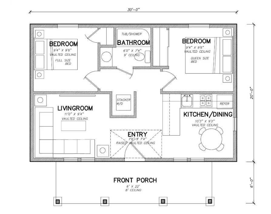 The Haven ADU Floor Plan