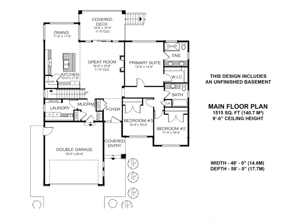 The Vista Floor Plan - Main Level